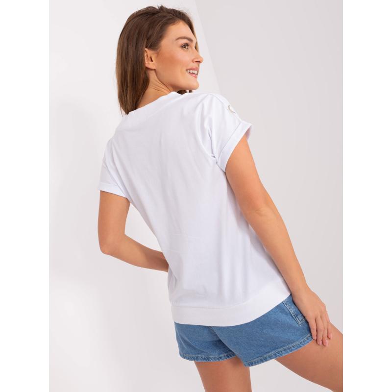 Dámská halenka s potiskem srdíček RUE PARIS bílá 