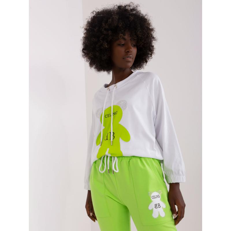 Dámská souprava s kalhotami SEPA ecru-světle zelená 