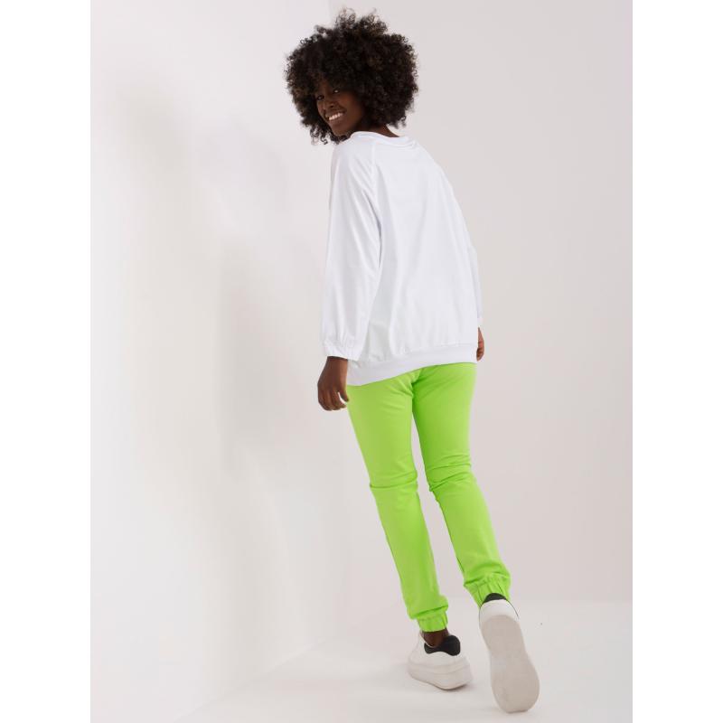 Dámská souprava s kalhotami SEPA ecru-světle zelená 