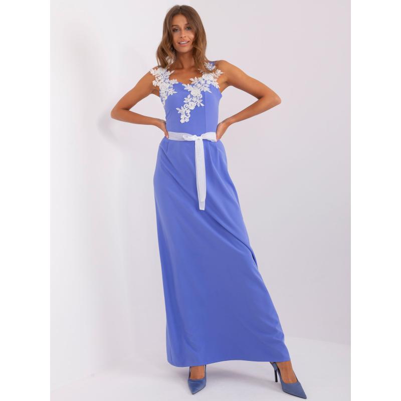 Dámské šaty krajkové maxi večerní MARA tmavě modré 