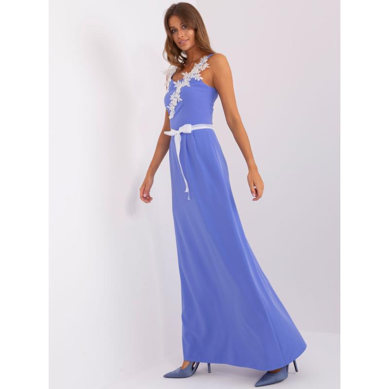 Dámské šaty krajkové maxi večerní MARA tmavě modré 