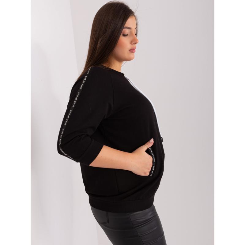 Női kapucni nélküli plus size blúz OCHA fekete