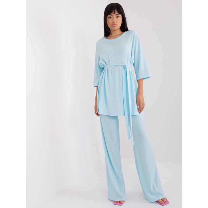 Dámský komplet s oversize halenkou MARTA světle modrý 
