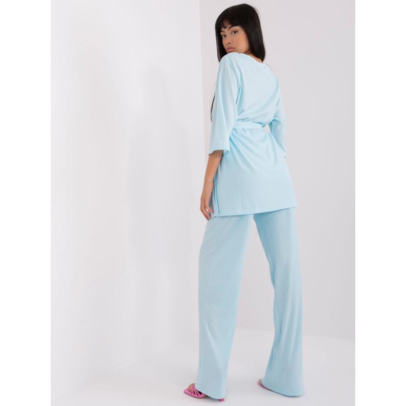 Dámský komplet s oversize halenkou MARTA světle modrý 