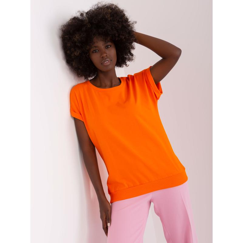 Női blúz átlátszó betéttel ELSA narancssárga