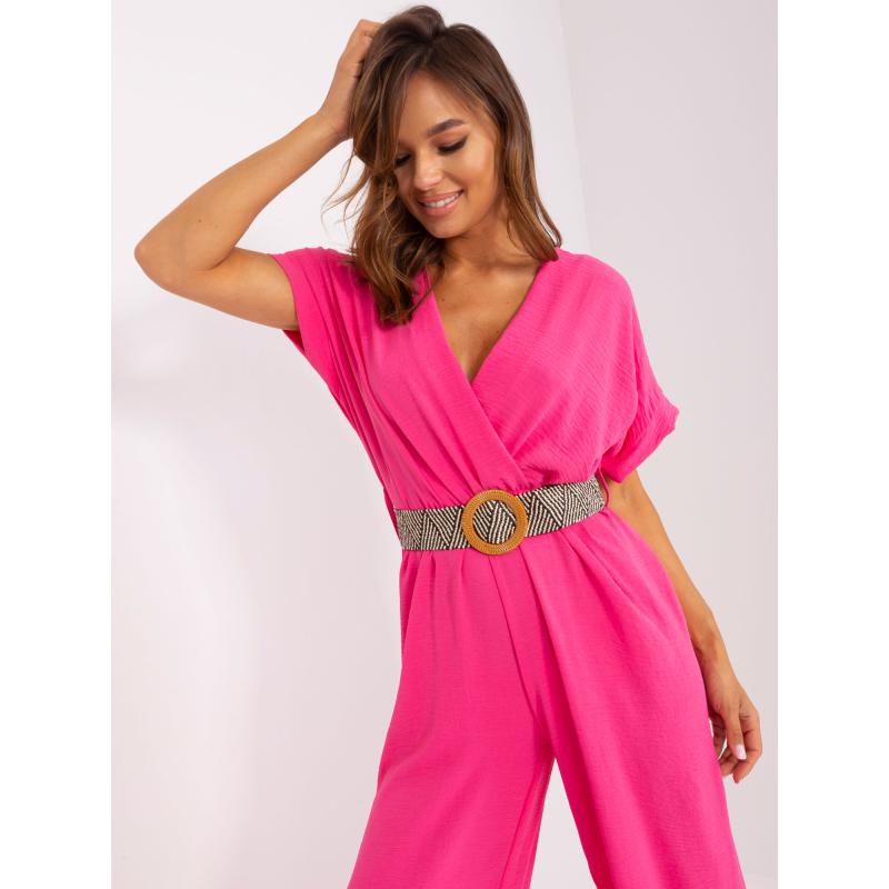 Dámsky overal s výstrihom MARIA tmavoružový