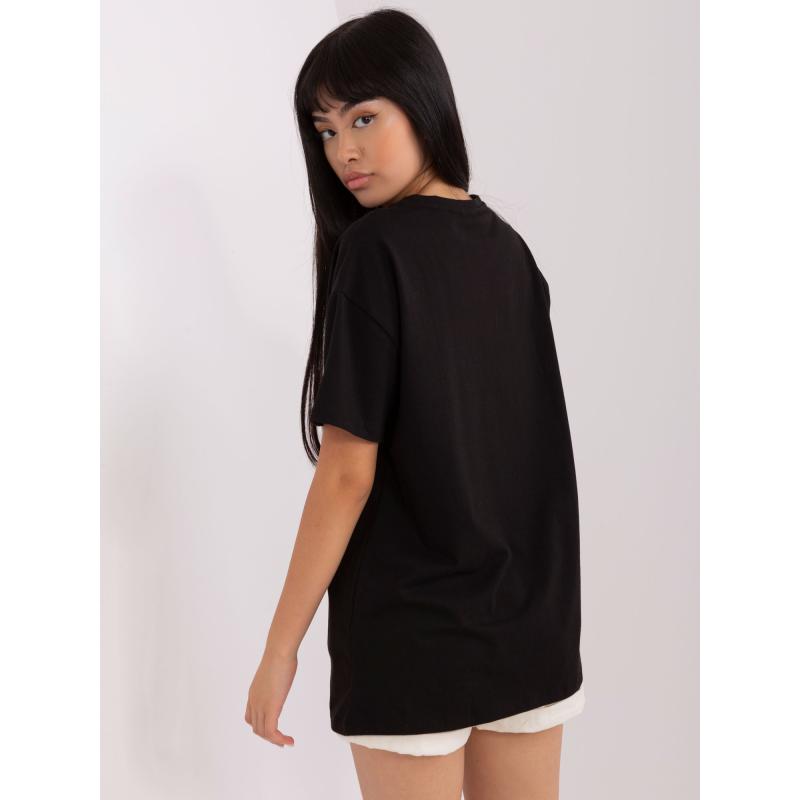 Női túlméretezett nyomtatott póló OCH BELLA fekete