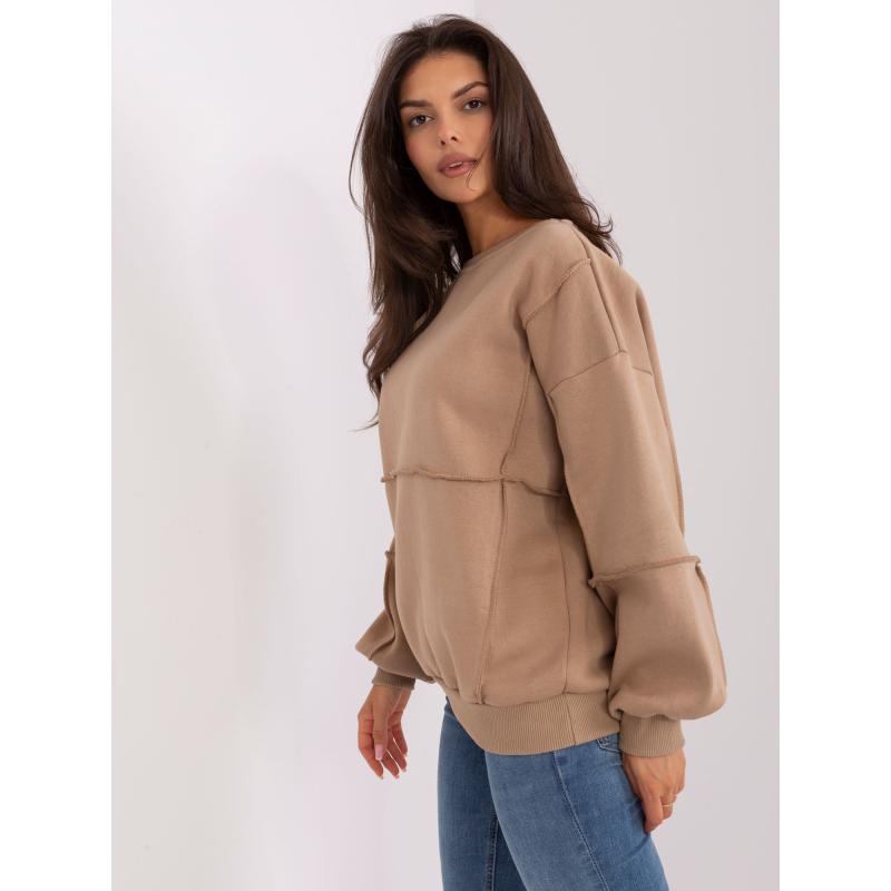 Dámská mikina s kapucí EMILY tmavě béžová 