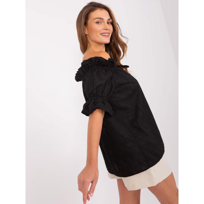 Dámská halenka se zavazováním MATTEA černá