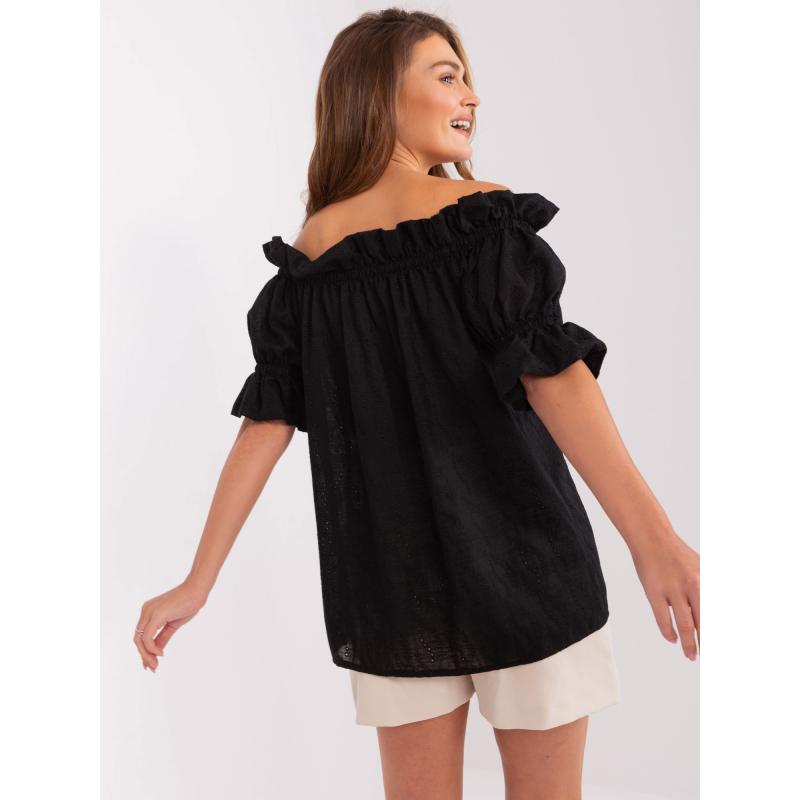 Dámská halenka se zavazováním MATTEA černá