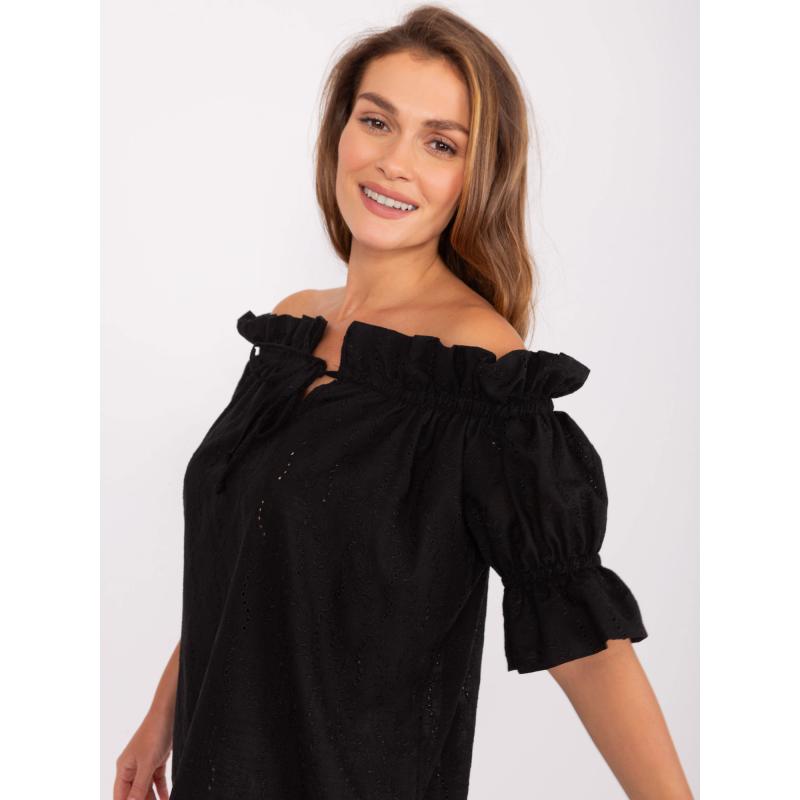 Dámská halenka se zavazováním MATTEA černá