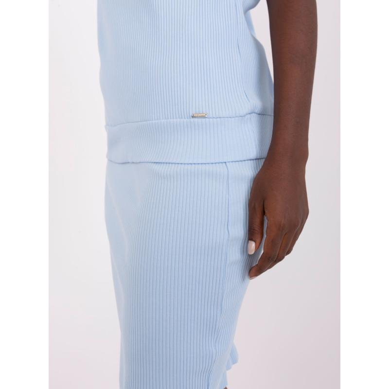 Dámská sukně s vysokým pasem STEFANA světle modrá 