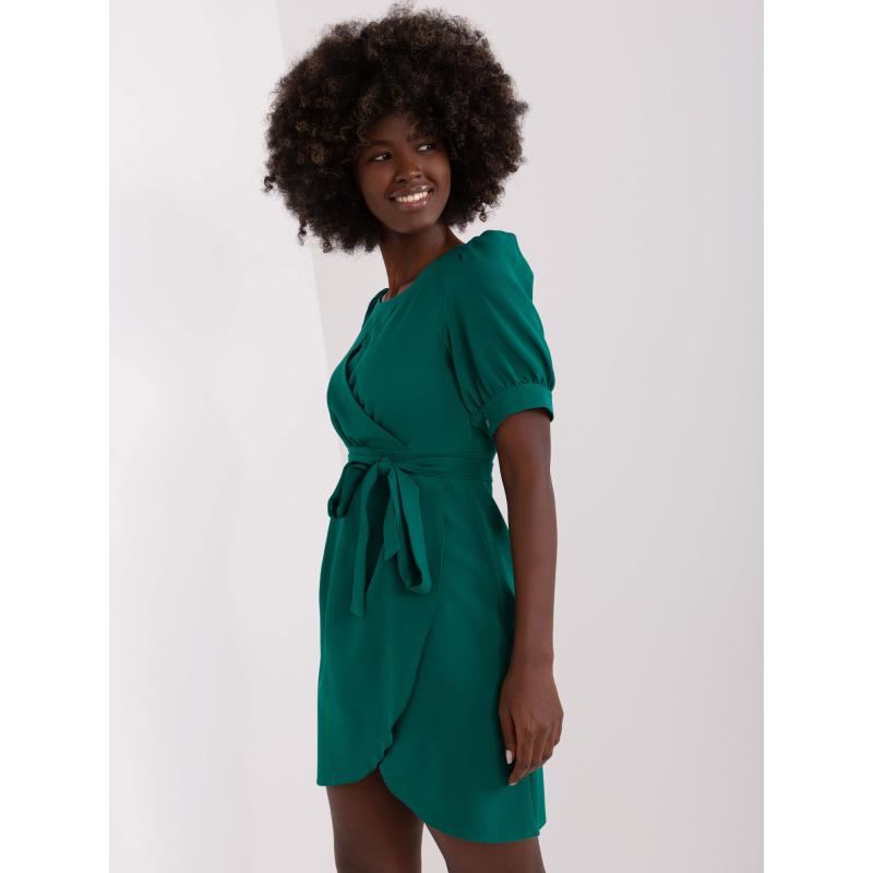 Dámské šaty s výstřihem SEVERIN tmavě zelené 