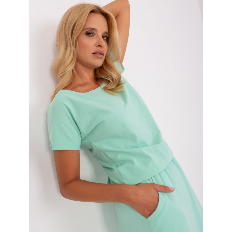 Női rövid ujjú ruha EVERA menta