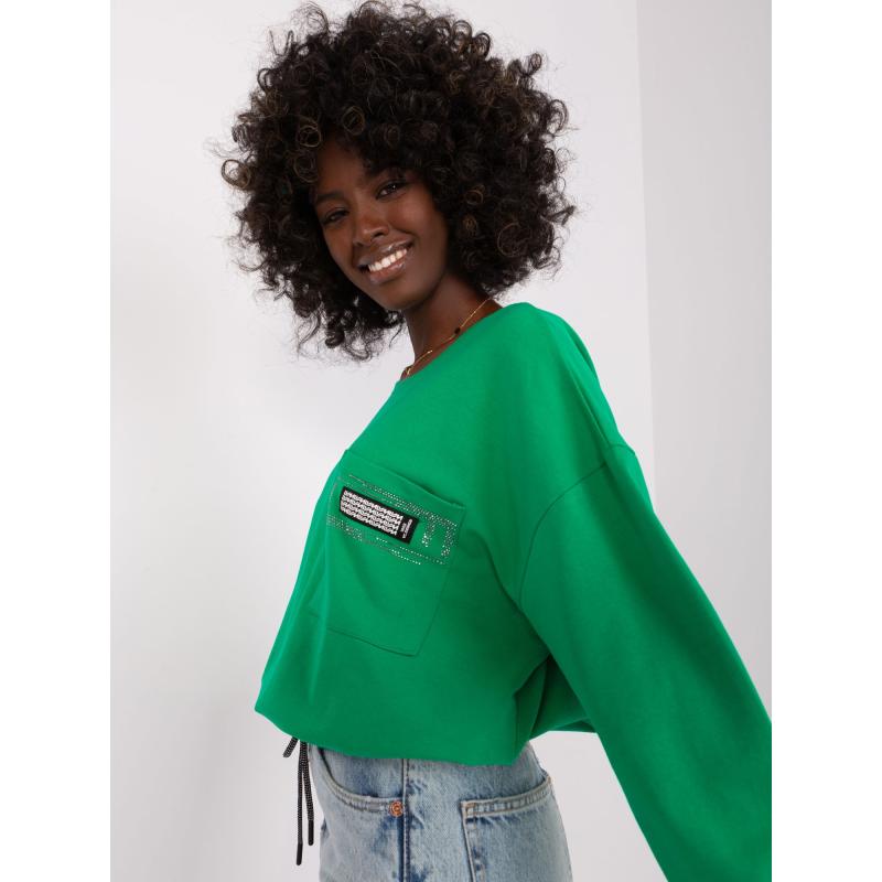 Dámská halenka s kapsičkou ALBINA zelená  
