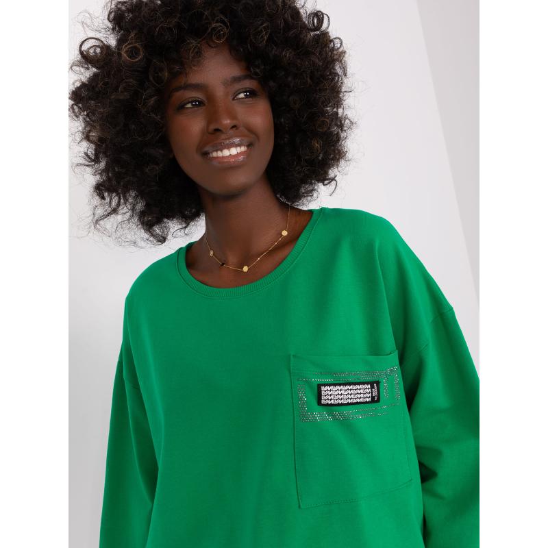 Dámská halenka s kapsičkou ALBINA zelená  