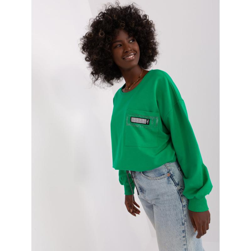 Dámská halenka s kapsičkou ALBINA zelená  