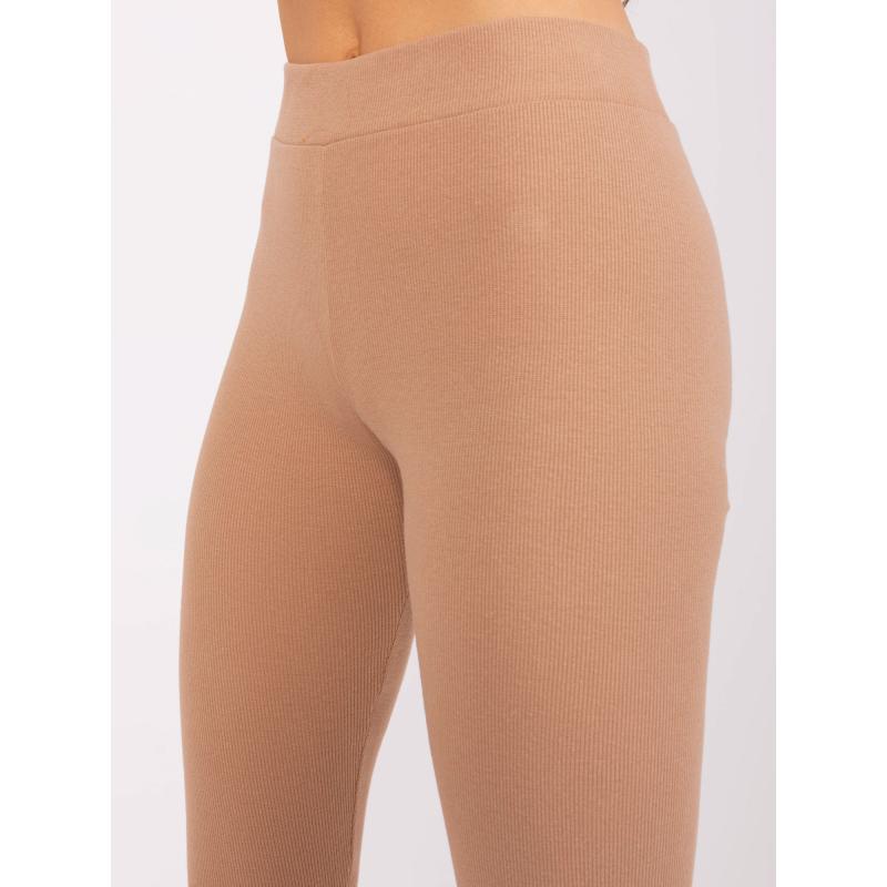 Női csíkos leggings CLUADIA barna