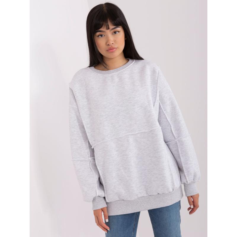 Dámská halenka s kapucí DINA světle šedá