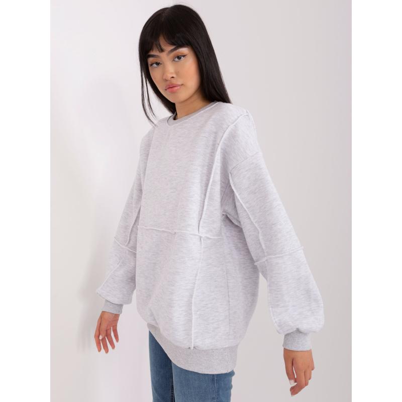 Dámská halenka s kapucí DINA světle šedá