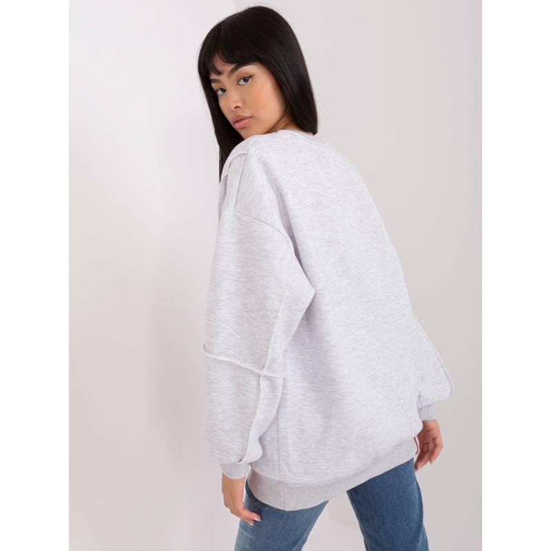 Dámská halenka s kapucí DINA světle šedá