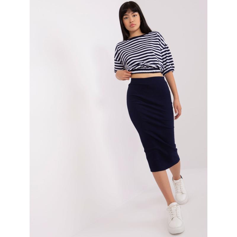 Dámska bavlnená súprava na voľný čas ELENA tmavomodrá