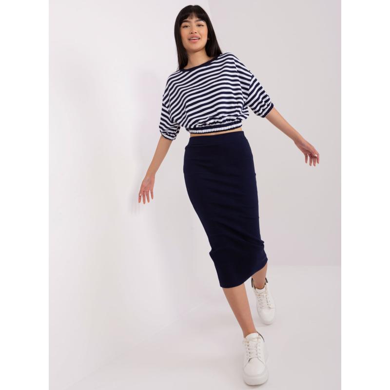 Dámska bavlnená súprava na voľný čas ELENA tmavomodrá