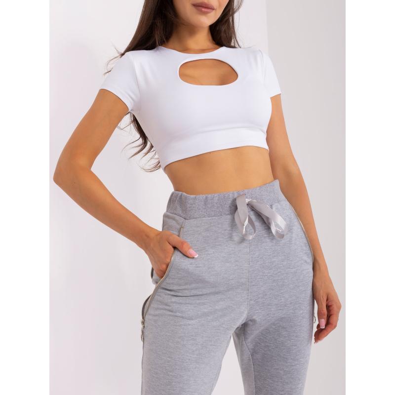 Női melegítőnadrág nyakkendővel INGA szürke