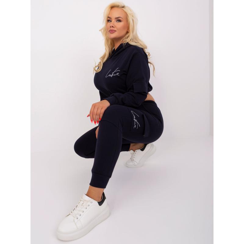 Dámska plus size mikinová súprava VALERA tmavomodrá