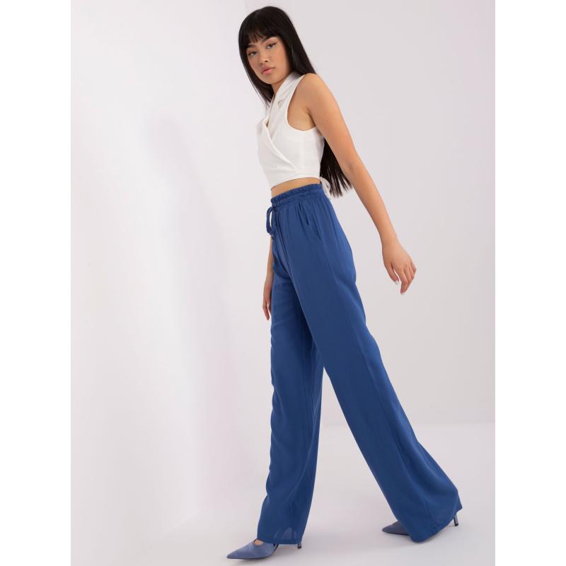 Női viszkózszövet nadrág DARIA sötétkék