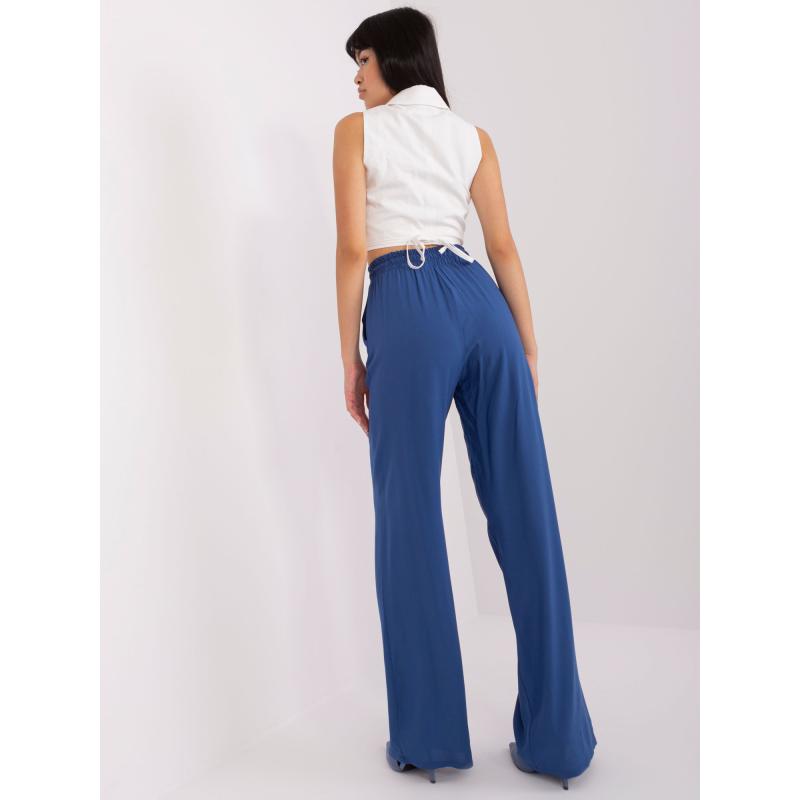 Női viszkózszövet nadrág DARIA sötétkék