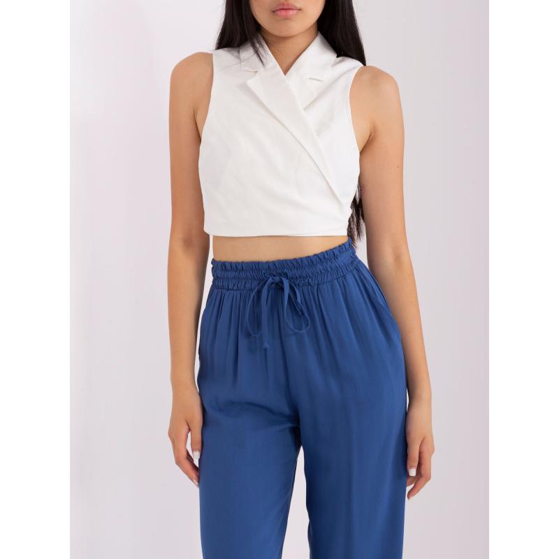 Női viszkózszövet nadrág DARIA sötétkék