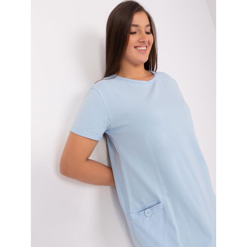 Női plus size pamut ruha IRKA világoskék