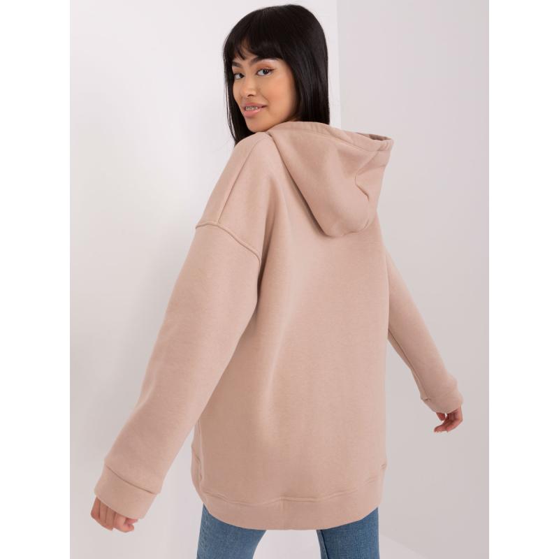 Női oversize pulóver ANGELA sötétbézs sötétbézs