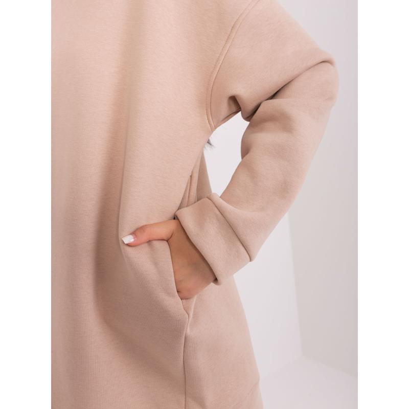 Női oversize pulóver ANGELA sötétbézs sötétbézs