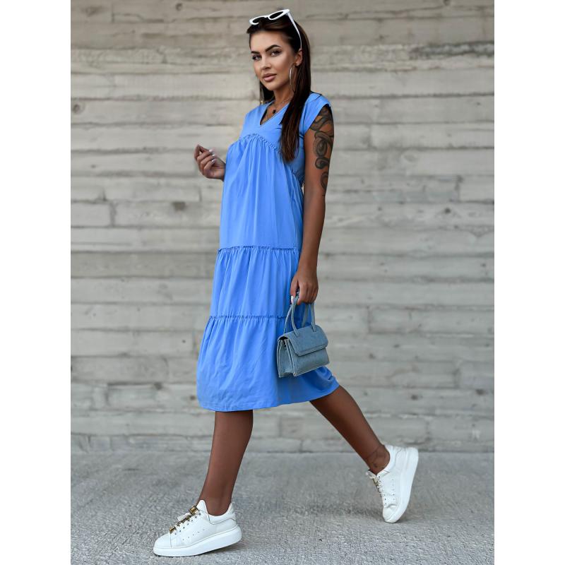 Dámské šaty s volánky od MAYFLIES modré 