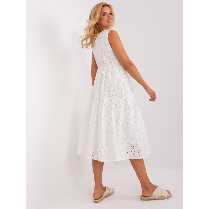 Dámské šaty s volánem OCH BELLA bílé 