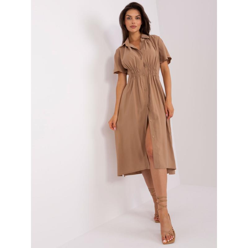 Női midi ruha ZULUNA barna