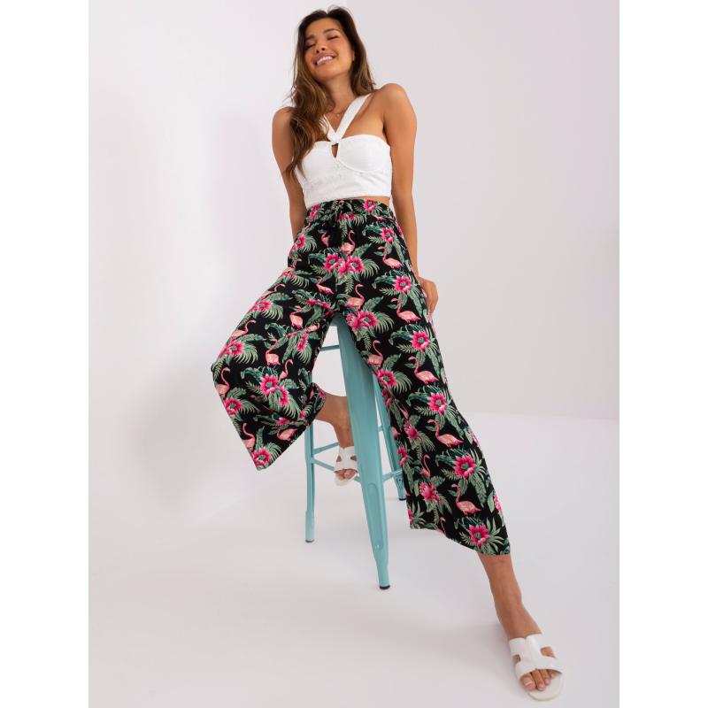 Női palazzo nadrág SUBLEVEL fekete