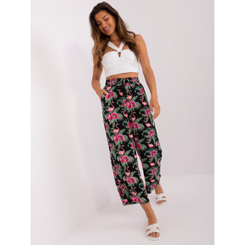 Női palazzo nadrág SUBLEVEL fekete