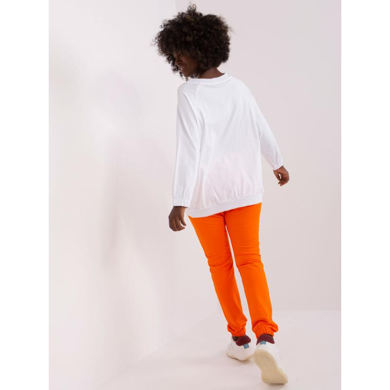 Dámský komplet s kamínky PERLA oranžový a ecru