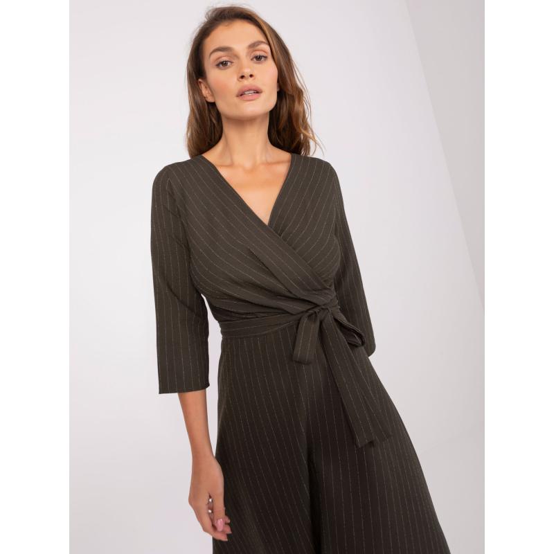 Dámské šaty s 3/4 rukávy NANCY khaki