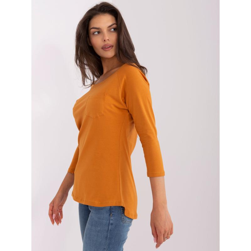 Dámská halenka s 3/4 rukávy MONICA tmavě oranžová