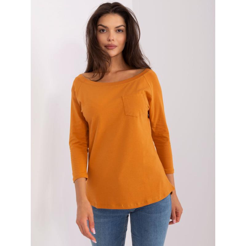 Dámská halenka s 3/4 rukávy MONICA tmavě oranžová
