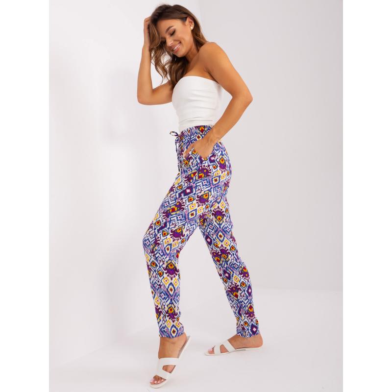 Dámské kalhoty z viskózové tkaniny SUBLEVEL fialové 