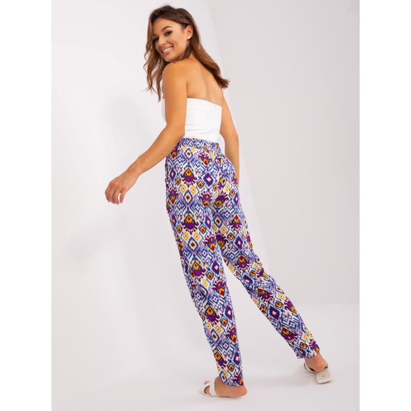 Dámské kalhoty z viskózové tkaniny SUBLEVEL fialové 