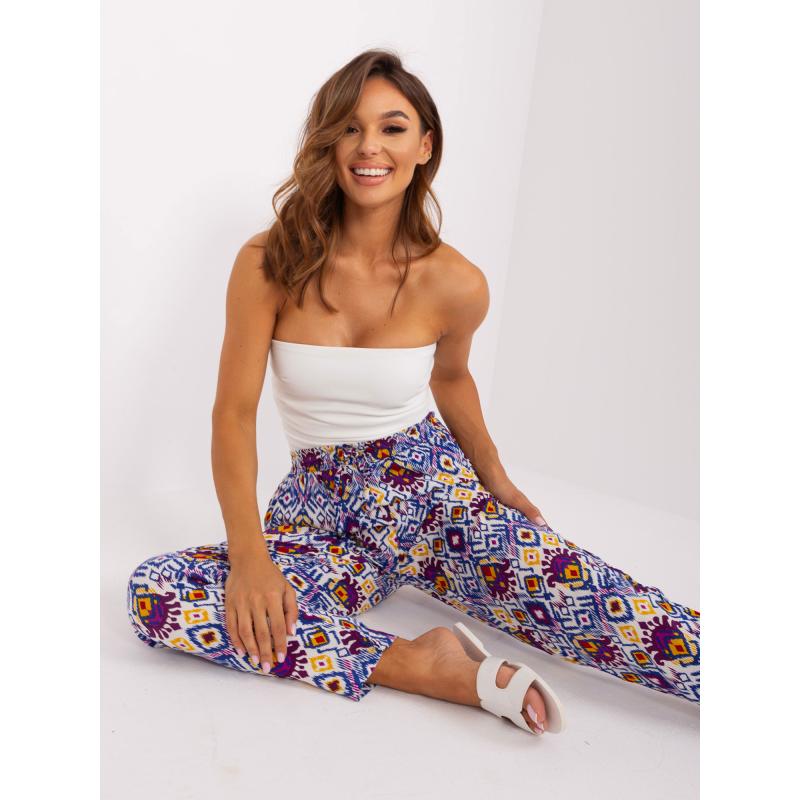 Dámské kalhoty z viskózové tkaniny SUBLEVEL fialové 