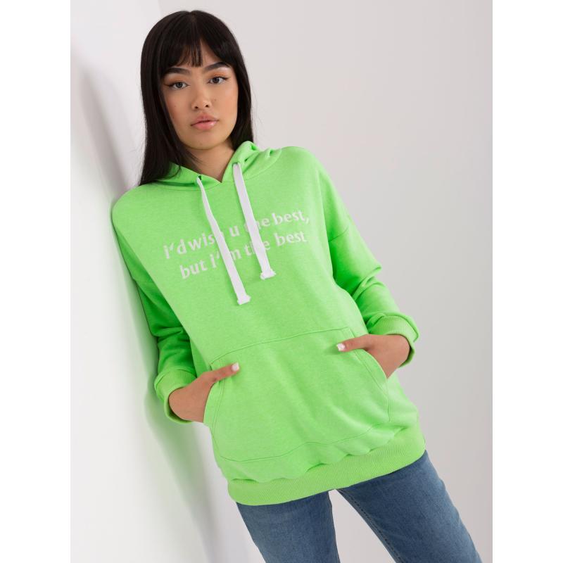 Dámska mikina s kapucňou MARIKA svetlozelená