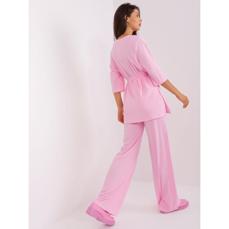 Dámský komplet s kalhotami JENNIFER světle růžový 