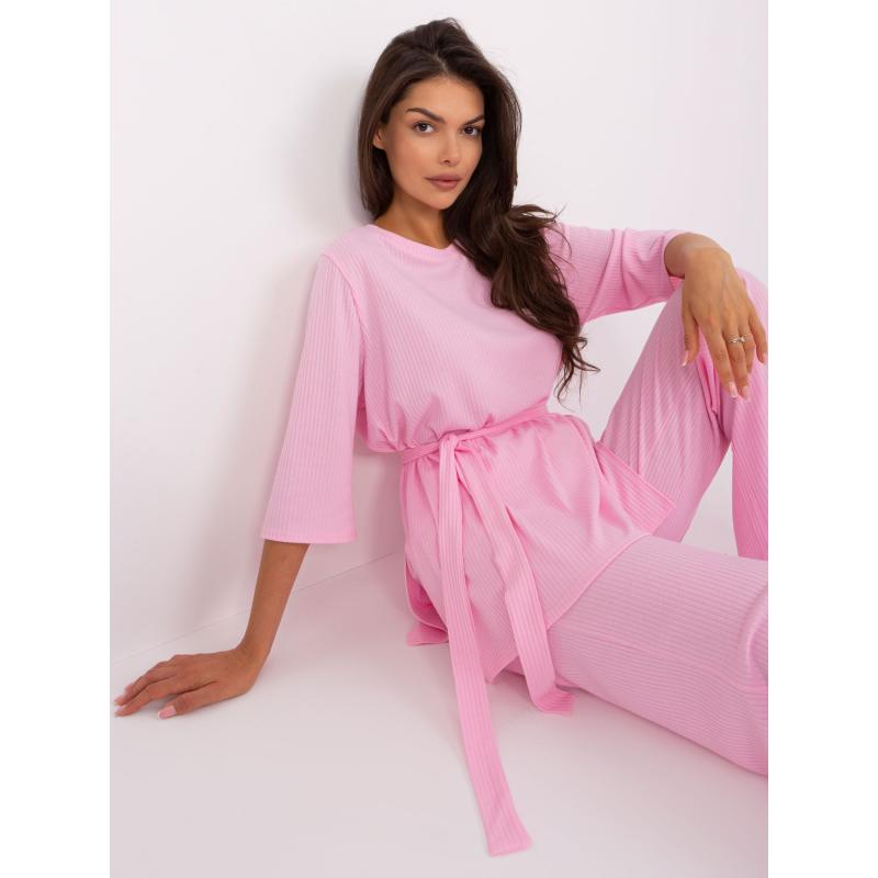 Dámský komplet s kalhotami JENNIFER světle růžový 